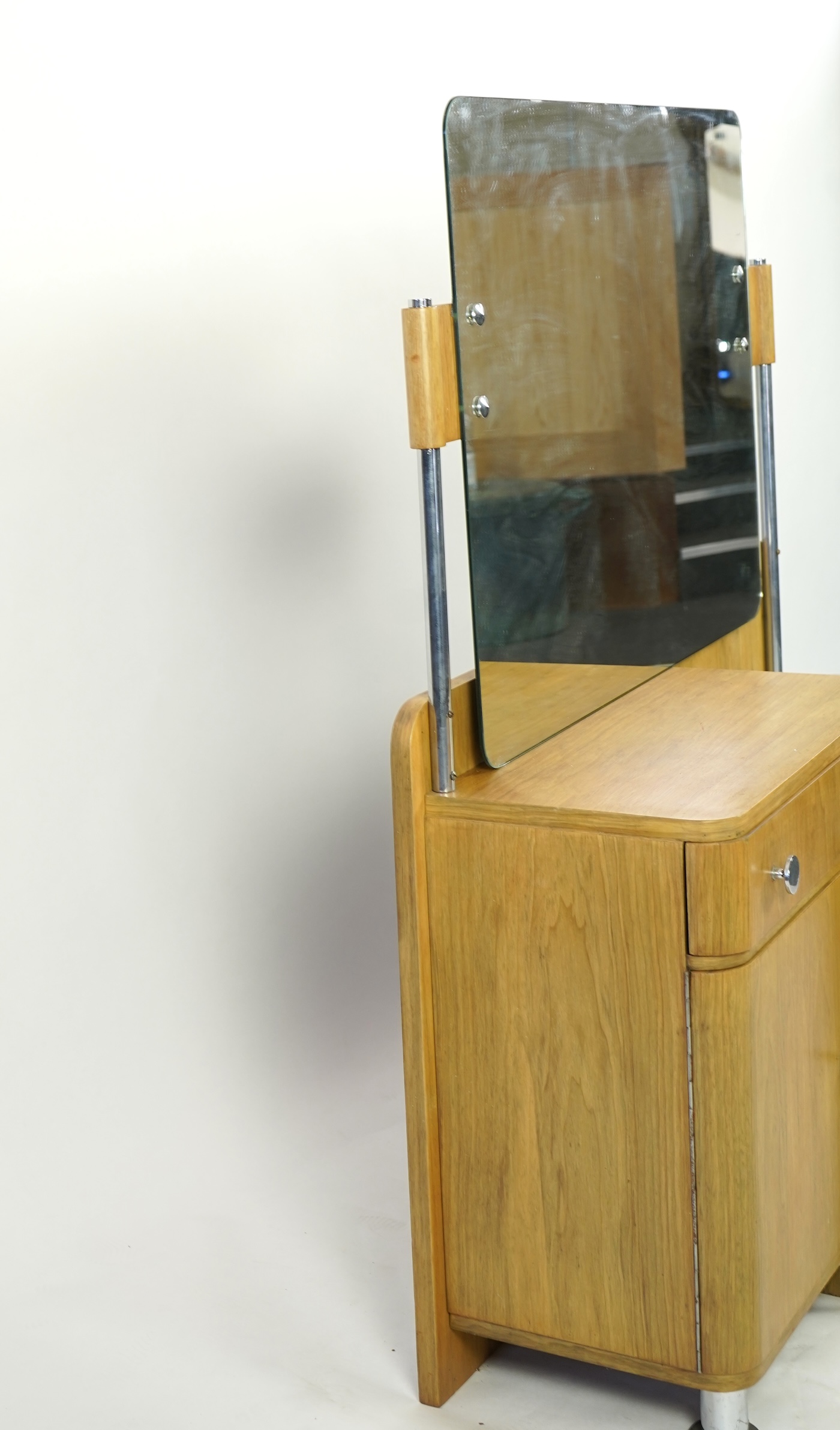 A Belgian Art Deco modernist walnut dressing table, by De Coene